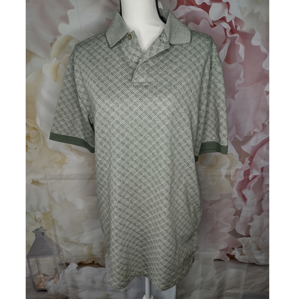 NWT Taylor & Henry Vintage Swift Dry Polo Short Sleeve Shirt - Fill Heather